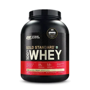OPTIMUM NUTRITION - GOLD STANDARD 100% WHEY - Vainilla Ice Cream - 5 LB