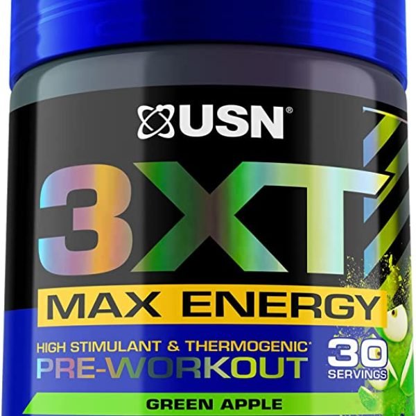 USN 3XT MAX PRE-WORKOUT ENERGY GREEN APPLE